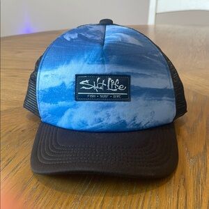 Salt Life Blue and Black Trucker Hat